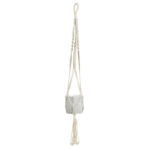 VERTUO Macrame Plant Hanger Beige 39 3/8 in.