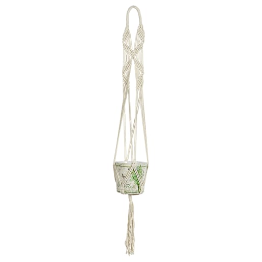 VERTUO Macrame Plant Hanger Beige 39 3/8 in.