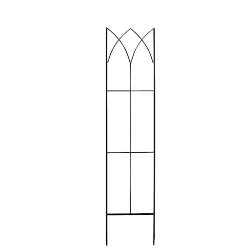 VERTUO Decorative Contemporary Metal Trellis 12 in. x 56 in. Black