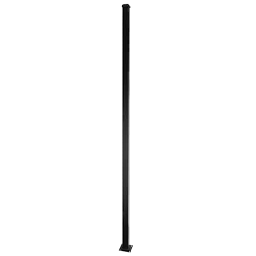 Poteau universel pour clôture en acier noir 76 po