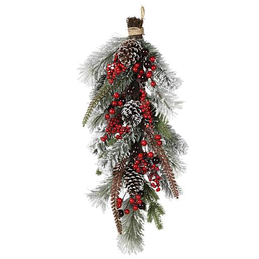 Christmas Teardrop Wreath 28 in.