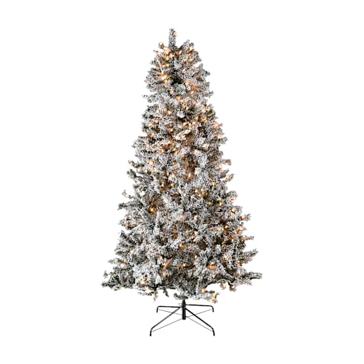 Arbre de Noël illuminé et enneigé Whistler 7 pi 5 po