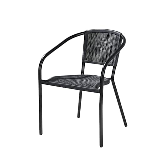 Chaise bistro en acier noire et anthracite VERTUO