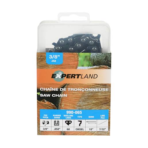 Chaîne de remplacement pour scie 18 po, 3/8 po, 0,058 po, 68 maillons