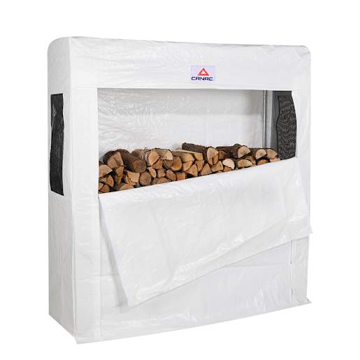Abri bûches blanc 5 pi 6 po x 5 pi 8 po