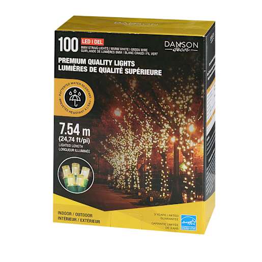 100 LED Lights Set Warm White