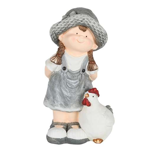 VERTUO Decorative Girl with a Hen
