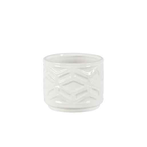 Cache-pot Hexago blanc 3 1/2 po VERTUO