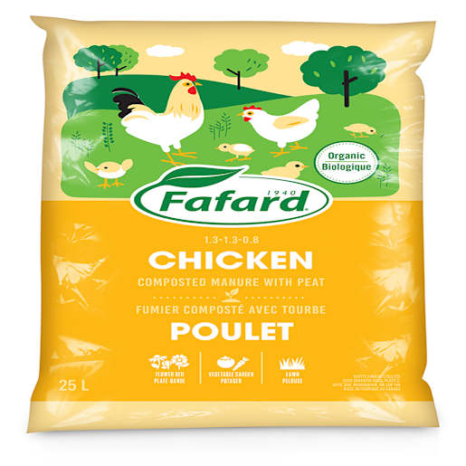 Fumier de poulet composté avec tourbe 25 L