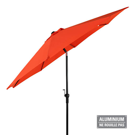 VERTUO Orange Tilting Patio Umbrella with Aluminium Pole 9 ft.