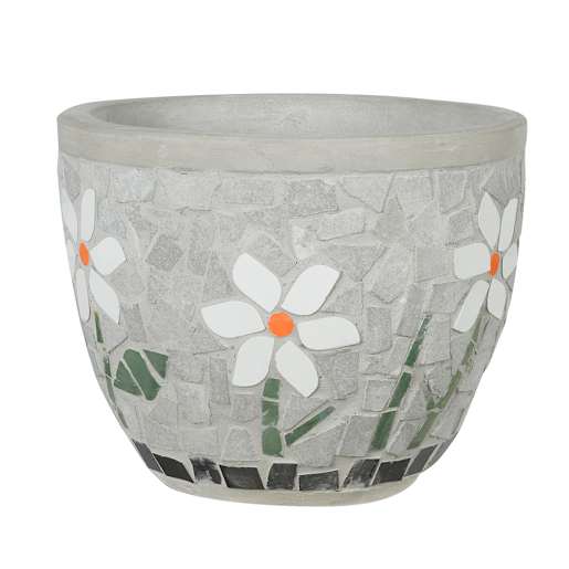 VERTUO Daisies Flower Pot 9 7/8 in.