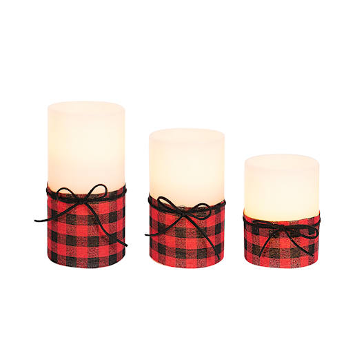 Ensemble de 3 bougies sans flamme VERTUO