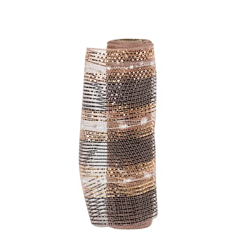 VERTUO Black and Gold Mesh Roll 10 in. x 15 ft.