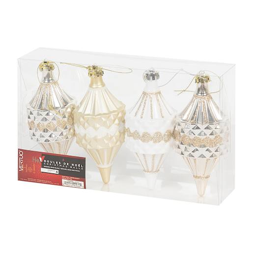 Christmas Balls 5 1/2 in. Set/4