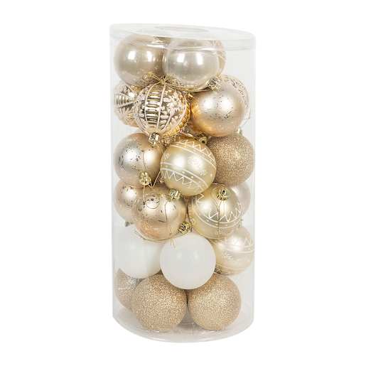 Boules de Noël 3 1/4 po Ens/30