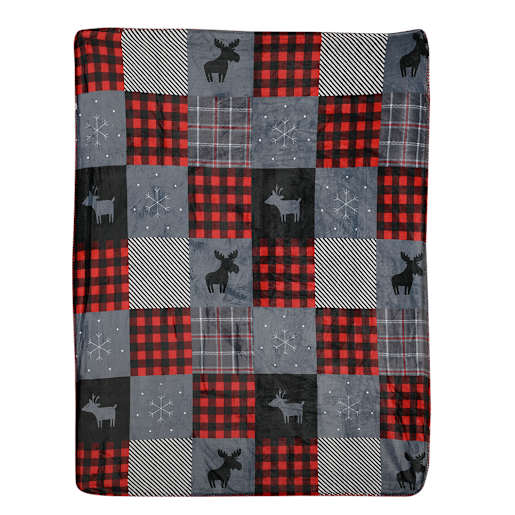 Jeté cervidés patchwork 49 1/4 po x 59 po VERTUO