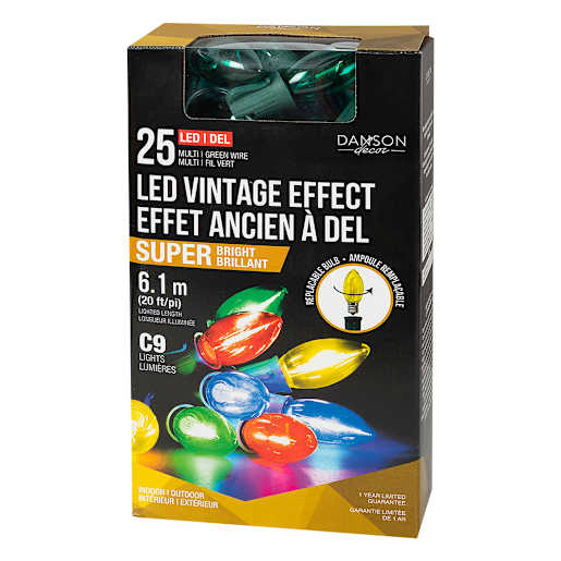 25 C9 LED Lights Set Multicoloured
