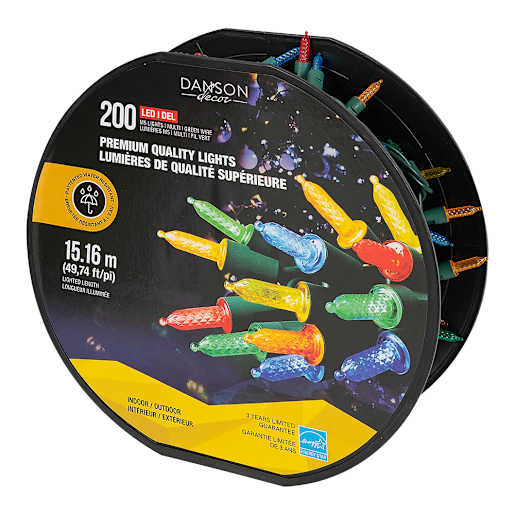 Jeu de 200 lumières DEL M5 multicolore