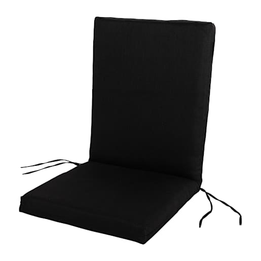 Coussin pour chaise de jardin à haut dossier noir