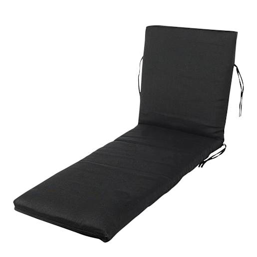 Coussin pour chaise longue noir