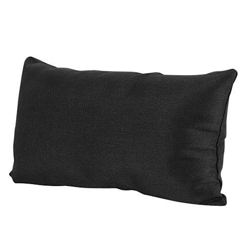 Coussin de patio noir 10 po x 19 po