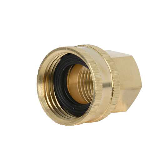 Raccord de tuyau d'arrosage 1/2 po NPS x 3/4 po NH (F x F)