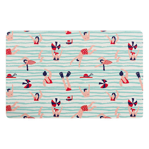 Napperon rectangulaire jeux à la plage 17 3/4 po x 11 3/4 po VERTUO