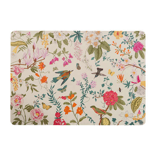 Napperon rectangulaire oiseaux et fleurs 17 3/4 po x 11 3/4 po VERTUO
