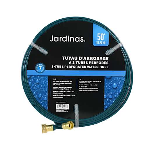 Tuyau d'arrosage à 3 tubes perforés 50 pi