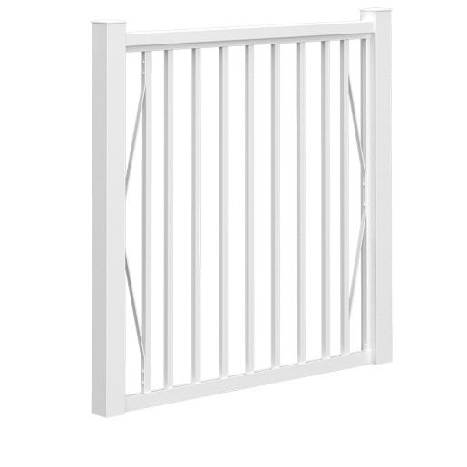 Barrière en aluminium Pillar blanche 42 po x 48 po