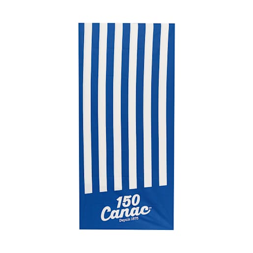 Serviette de plage en microfibre bleue 150e Canac