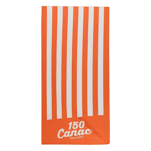 Serviette de plage en microfibre orange 150e Canac