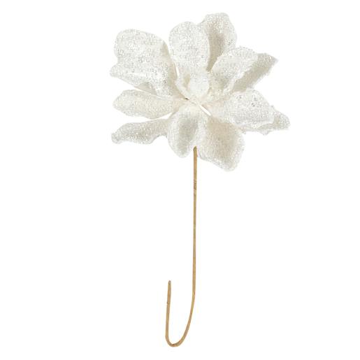 Pic décoratif poinsettia crème 17 3/4 po VERTUO