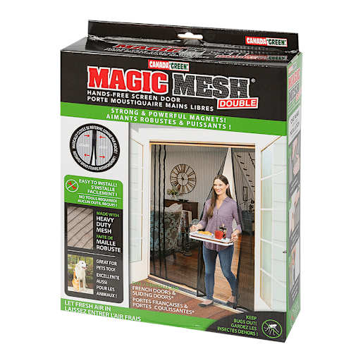 Moustiquaire magnétique double 74 3/4 po x 83 po