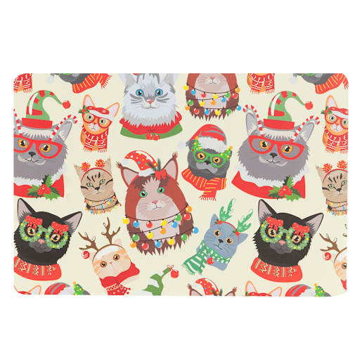 Napperon rectangulaire drôles de chats 17 3/4 po x 11 3/4 po VERTUO
