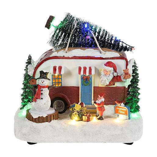 VERTUO Illuminated Musical Santa Camper