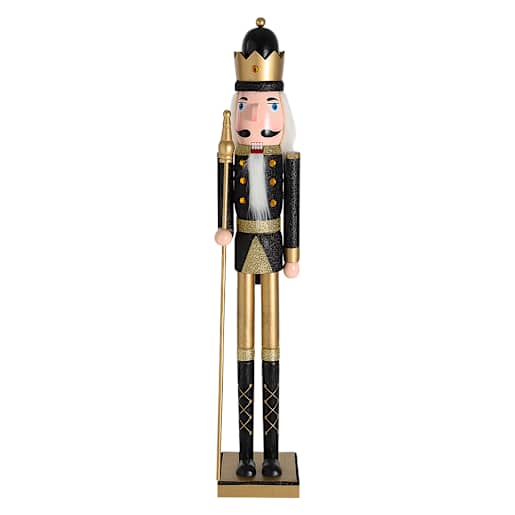 VERTUO Black and Gold Nutcracker 36 in.