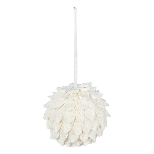 Ornement boule blanche 3 1/8 po VERTUO