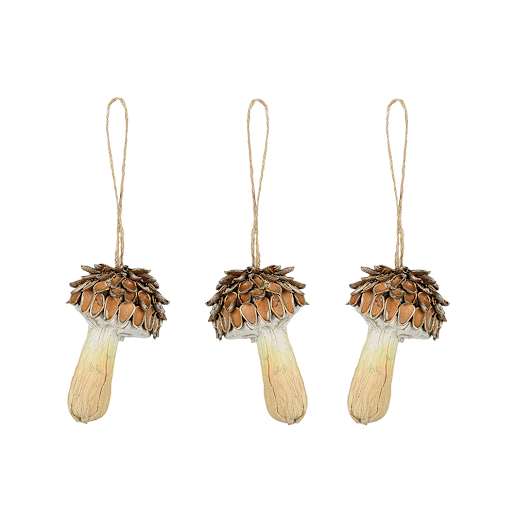 VERTUO Mushroom Ornaments 4 in. Pkg/3