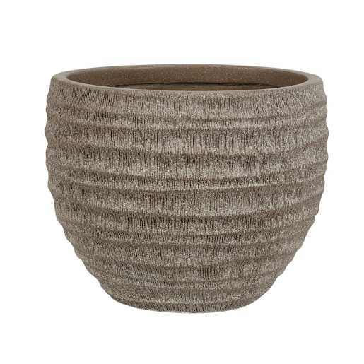 VERTUO Bamboo Effect Pot Cover 14 5/8 in. Brown