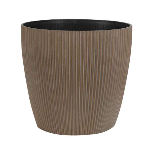 VERTUO Ribbed Plant Pot 13 3/4 in. beige