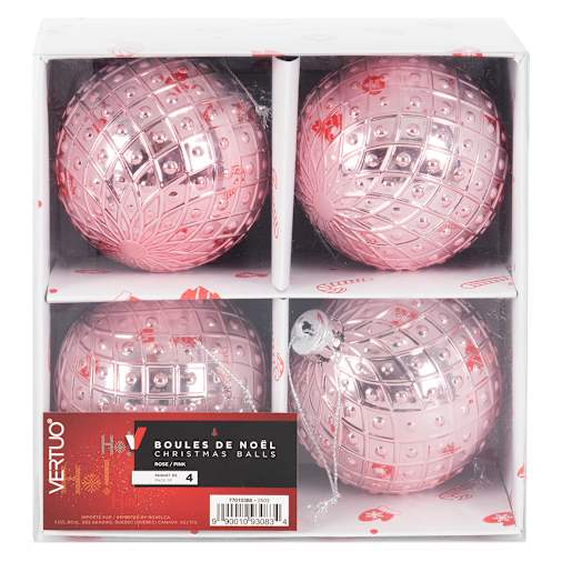 VERTUO Christmas Balls 3 1/8 in. Set/4