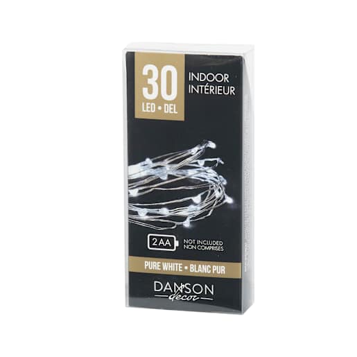 30 Micro LED Lights Set Pure White