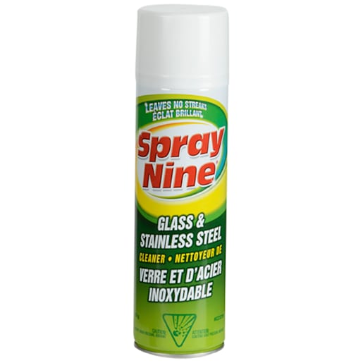 Nettoyant de verre et d'acier inoxydable Spray Nine 600 g