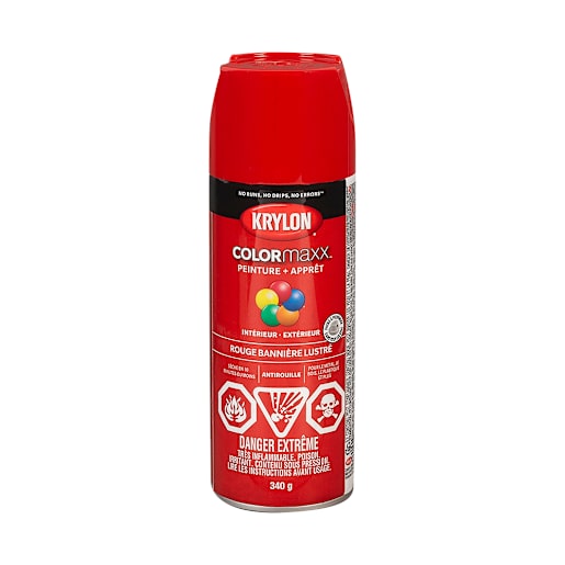 Peinture et apprêt Colormaxx rouge bannière lustré 340 g