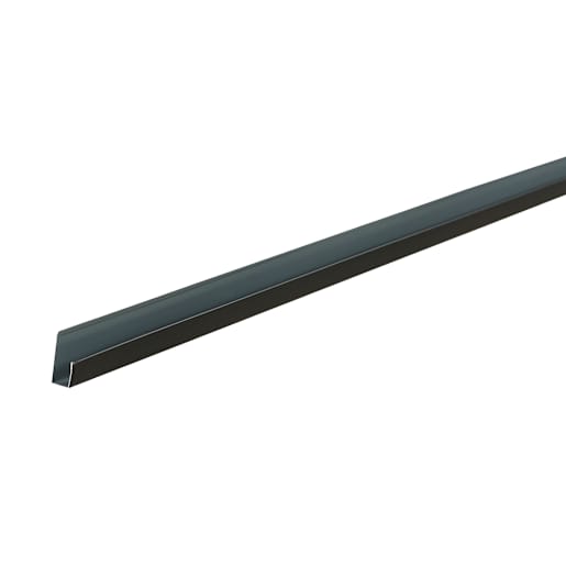 Black Aluminum Truvent J Soffit Moulding 1/2 in. x 12 ft.