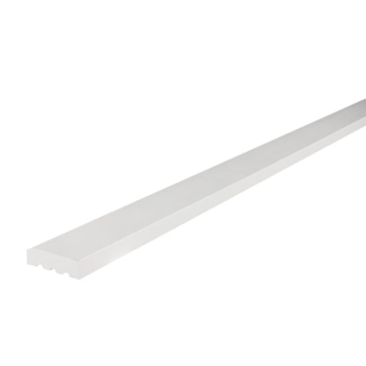 Outdoor Siding Fibre Cement Finishing Moulding 4 1/2 in. x 12 ft. White