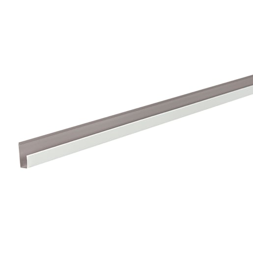 White Aluminum Truvent J Soffit Moulding 12 ft.