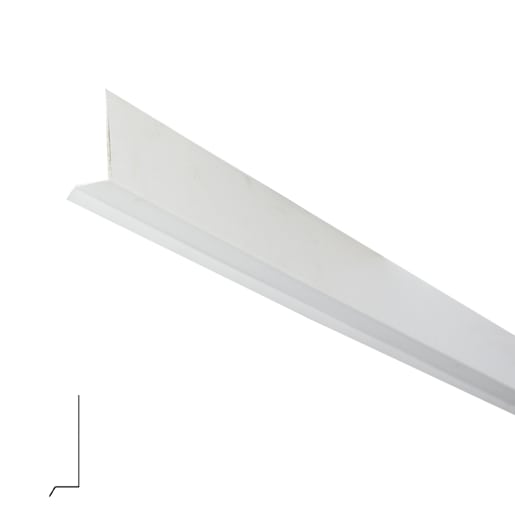 Rib Corrugated Wall Panel Starter Moulding 10 ft. White