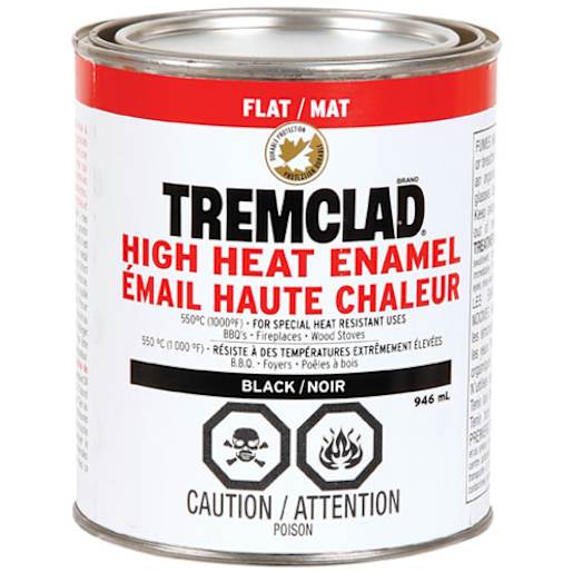 Peinture antirouille haute température noir mat 946 ml